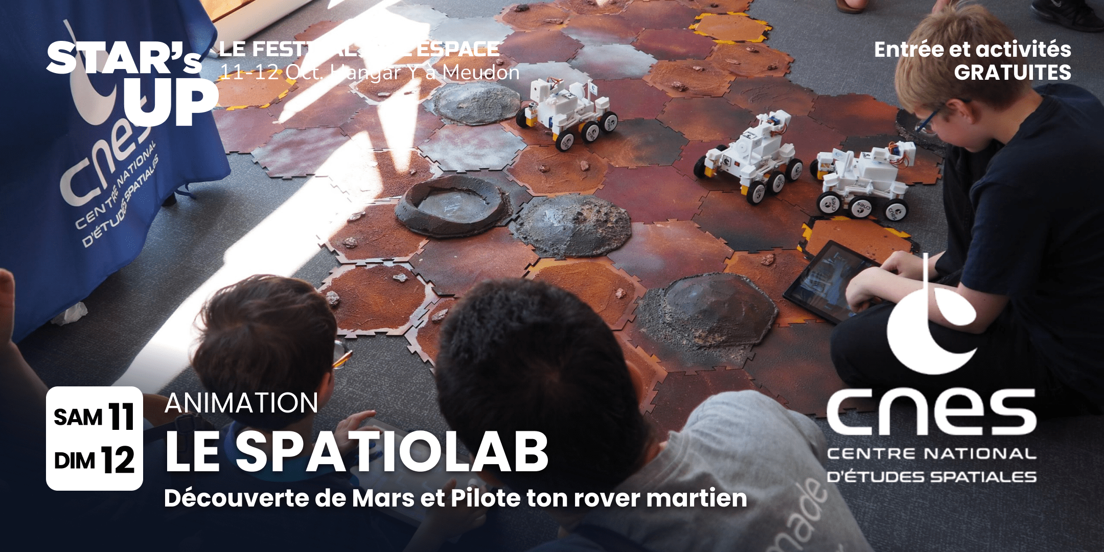 Animation du SPATIOLAB du CNES autour de la planete Mars